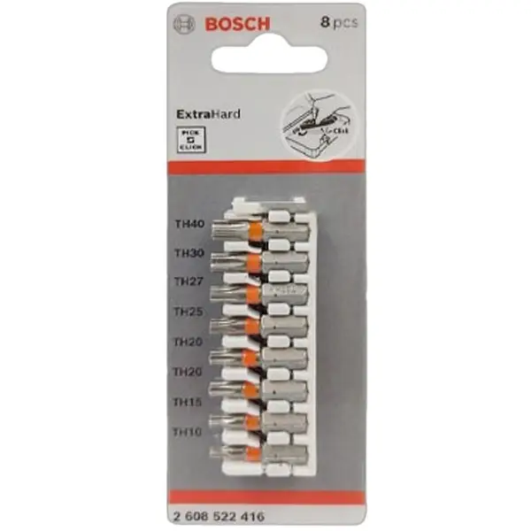 BỘ VẶN VÍT EXTRA HARD 25MM ĐẦU TORX (8 MÓN) BOSCH 2608522416
