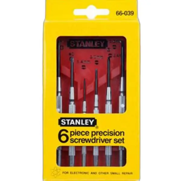 Bộ vít đồng hồ 6 cây cán sắt 66-039 Stanley