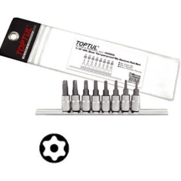 Bộ vít lục sao lỗ 1/4 inch 8 cái TOPTUL GAAG0809