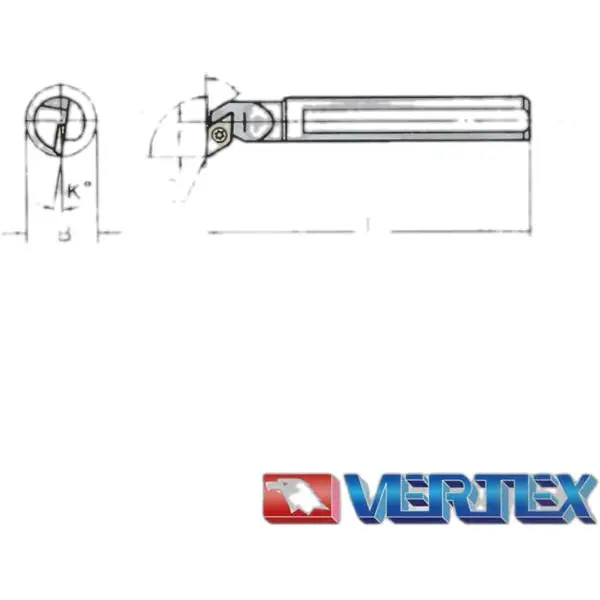Cán dao tiện trong góc 93 độ SDUC Vertex