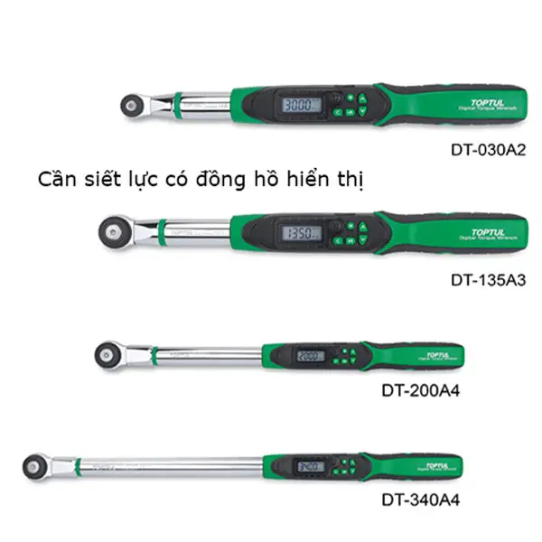 Cần siết lực có đồng hồ hiển thị TOPTUL DT-340A4 (1/2 inch, 640mm)