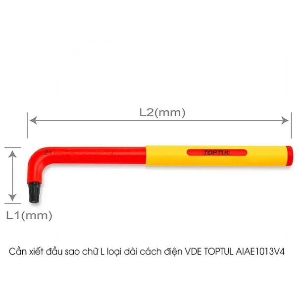 Cần xiết đầu sao chữ L loại dài cách điện VDE TOPTUL AIAE1013V4