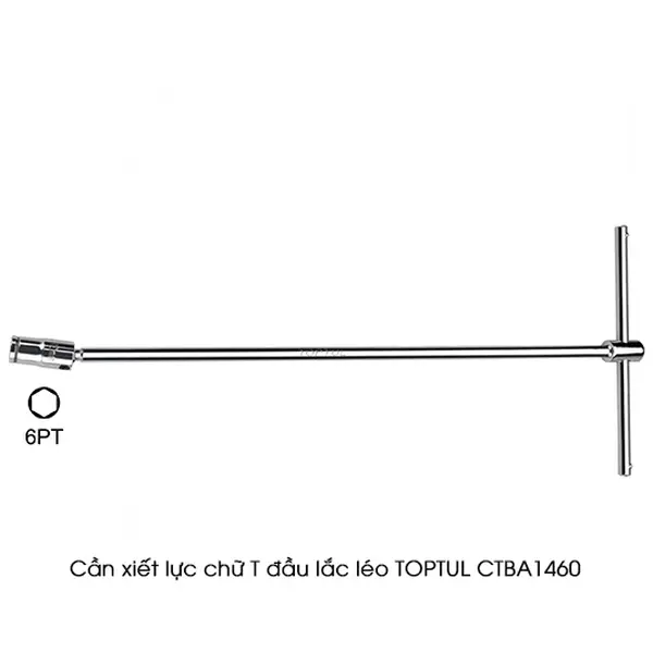 Cần xiết lực chữ T đầu tuýp lắc léo TOPTUL CTBA1460