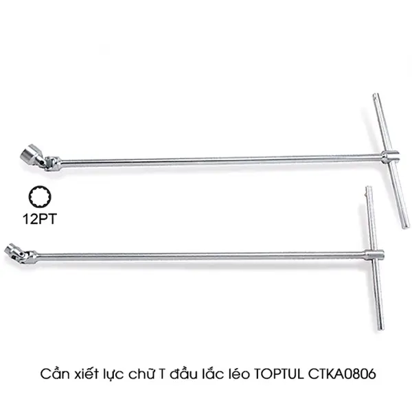 Cần xiết lực chữ T đầu tuýp lắc léo TOPTUL CTKA0806