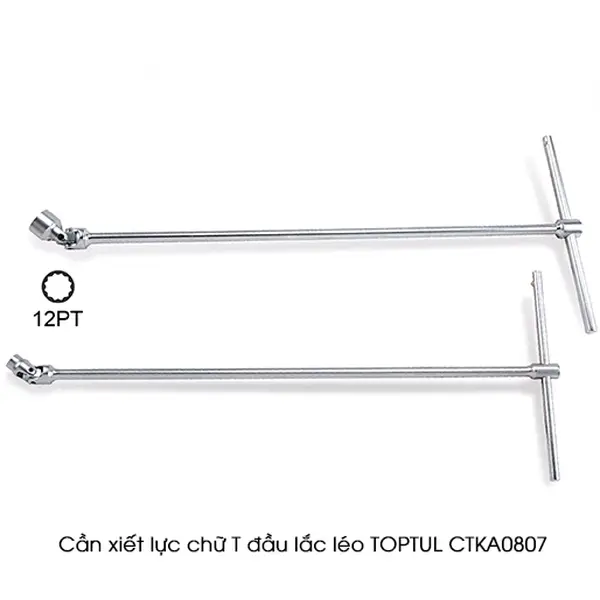 Cần xiết lực chữ T đầu tuýp lắc léo TOPTUL CTKA0807
