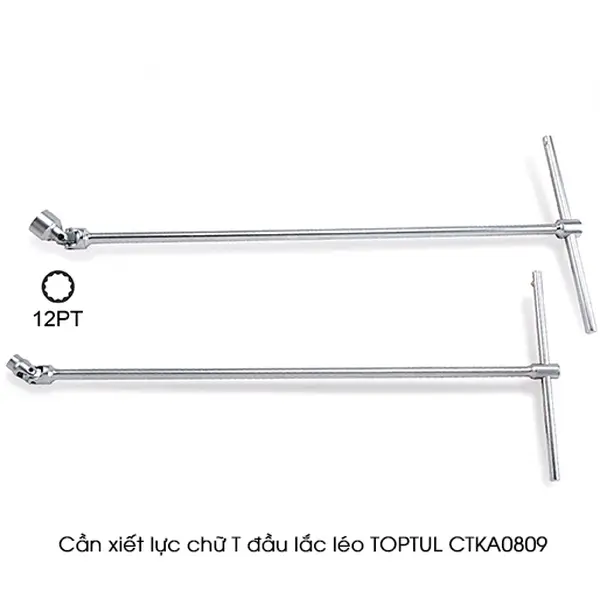 Cần xiết lực chữ T đầu tuýp lắc léo TOPTUL CTKA0809