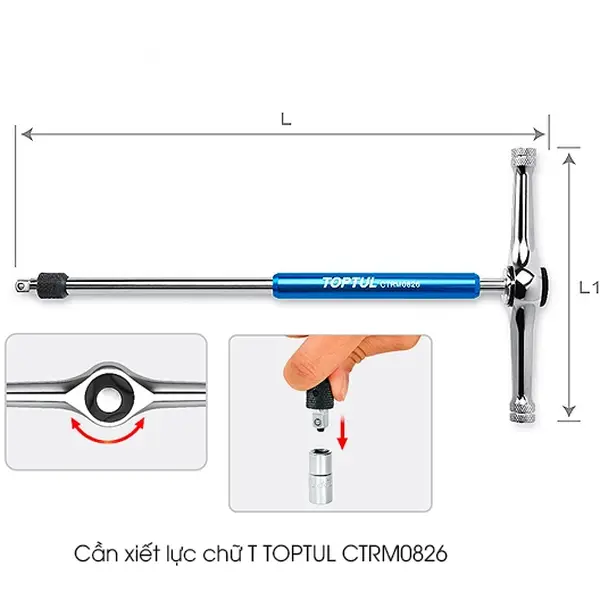 Cần xiết lực chữ T TOPTUL CTRM0628