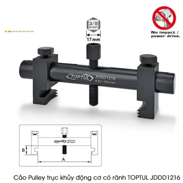 Cảo Rulley trục khủy động cơ có rãnh TOPTUL JDDD1216
