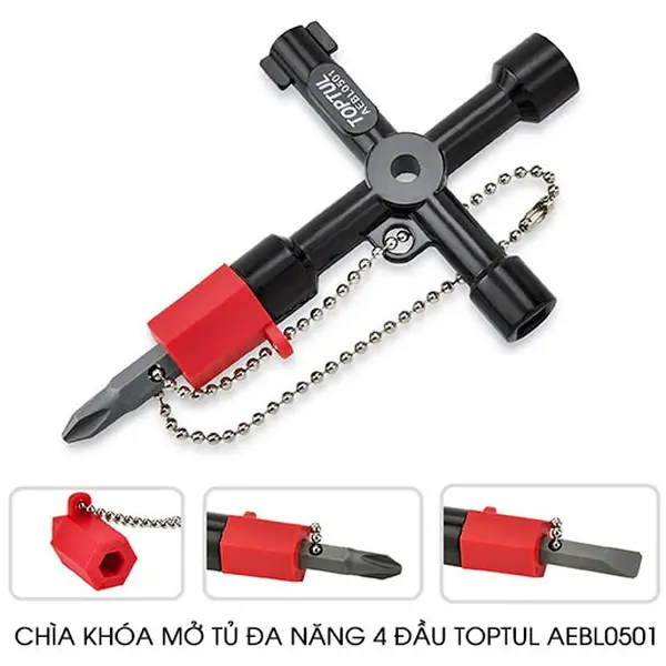 CHÌA KHÓA MỞ TỦ ĐA NĂNG 4 ĐẦU TOPTUL AEBL0501