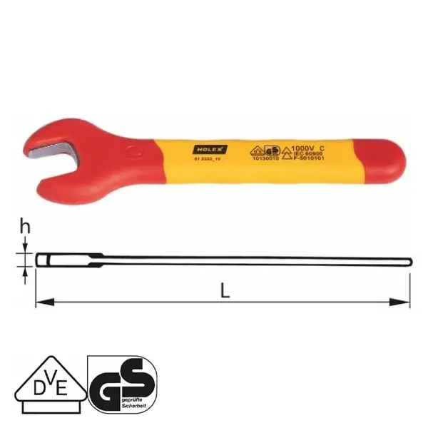 Cờ lê 1 đầu miệng 10mm cách điện VDE 1000V HOLEX 613333 10