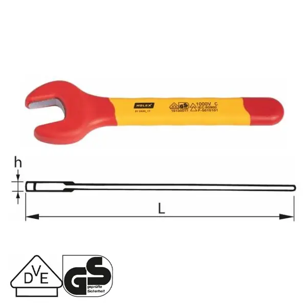 Cờ lê 1 đầu miệng 24mm cách điện VDE 1000V HOLEX 613333 24