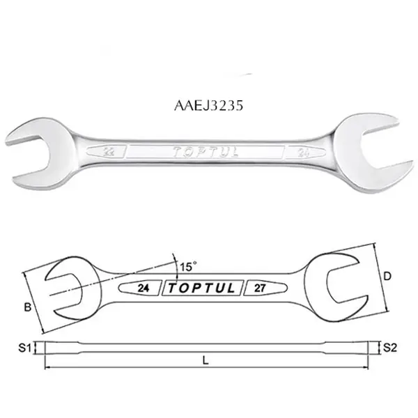 Cờ lê 2 đầu miệng TOPTUL AAEJ3235