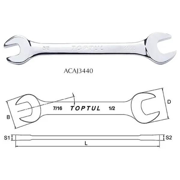 Cờ lê 2 đầu miệng TOPTUL ACAJ3440