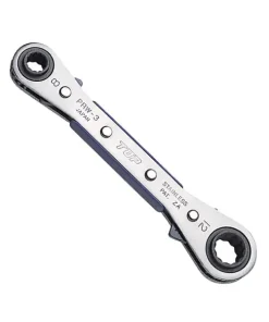 Cờ lê 2 đầu tuýp đuôi chuột cong loại siêu ngắn TOP Japan RM-17X21CS