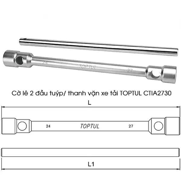 Cờ lê 2 đầu tuýp/ thanh vặn xe tải TOPTUL CTIA2730