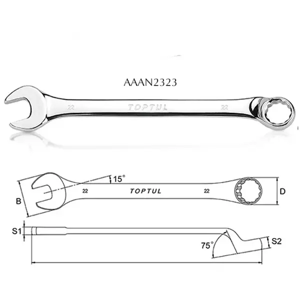 Cờ lê đầu vòng miệng TOPTUL AAAN2323