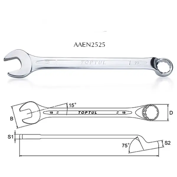 Cờ lê đầu vòng miệng TOPTUL AAEN2525