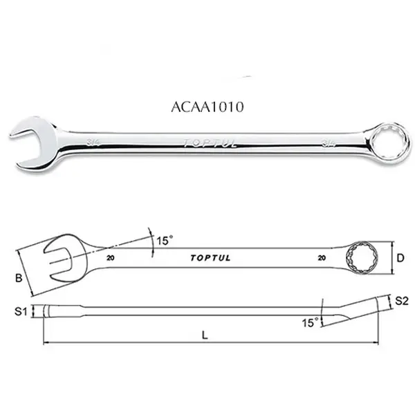 Cờ lê đầu vòng miệng TOPTUL ACAA1010