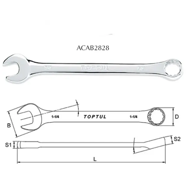 Cờ lê đầu vòng miệng TOPTUL ACAB2828