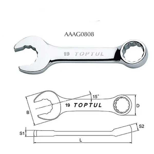 Cờ lê đầu vòng mở TOPTUL AAAG0808