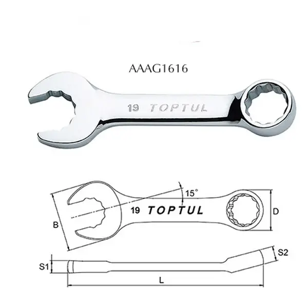 Cờ lê đầu vòng mở TOPTUL AAAG1616