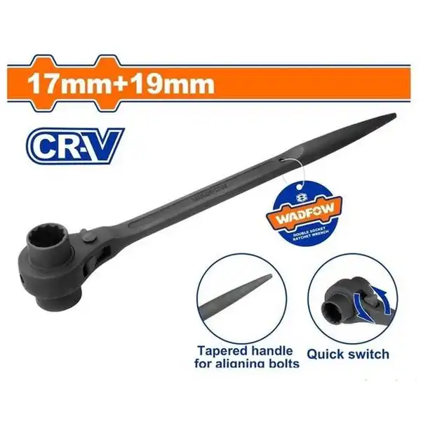 Cờ Lê Đuôi Chuột Tuýp Đôi 17Mm+19Mm WSA7101 WADFOW