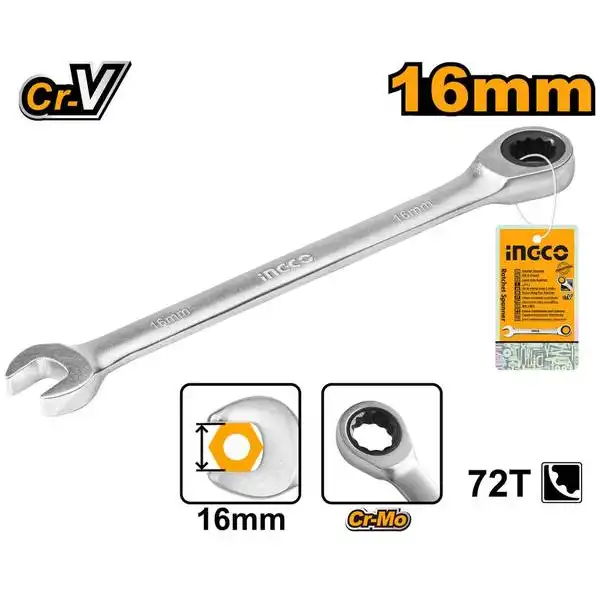 Cờ Lê Miệng Vòng 2 Chiều HCSPAR161 INGCO