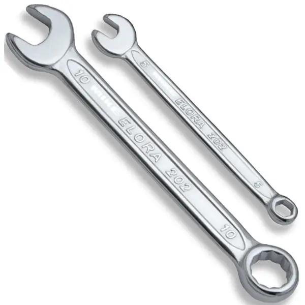 Cờ lê vòng miệng loại ngắn ELORA 202, kích thước từ 4-10mm