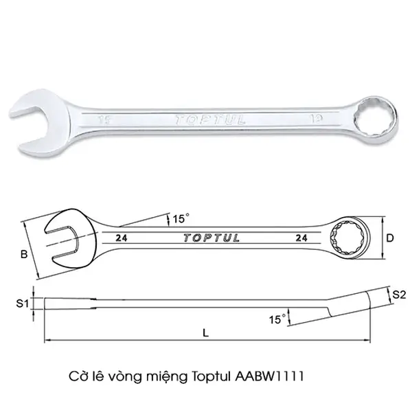 Cờ lê vòng miệng TOPTUL AABW1111