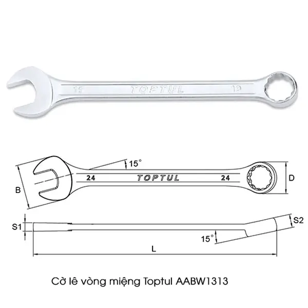 Cờ lê vòng miệng TOPTUL AABW1313