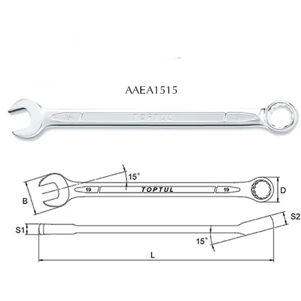 Cờ lê vòng miệng TOPTUL AAEA1515