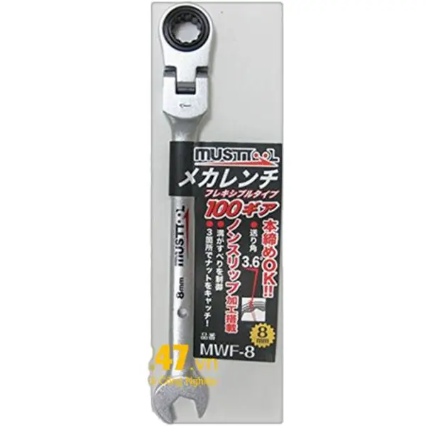 Cờ lê vòng miệng tự động đảo chiều 8mm MWF-8 12420 Musttool