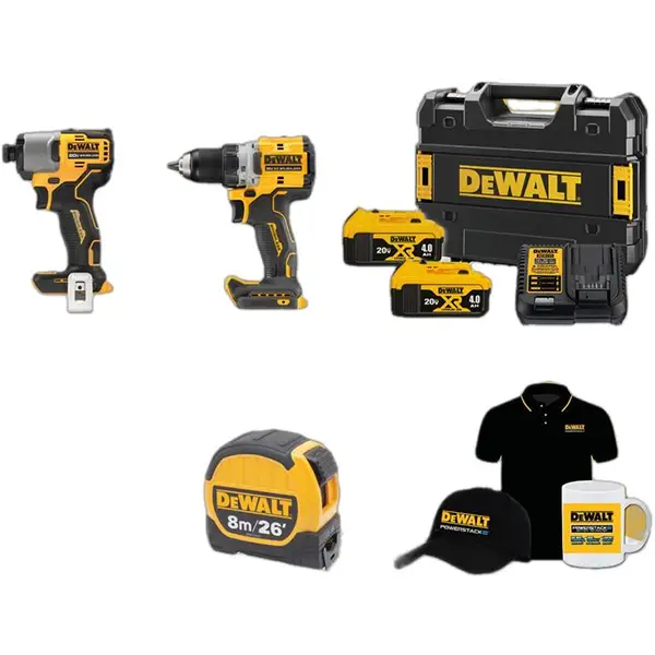COMBO 1 THÁNG 3 DEWALT - MÁY VẶN VÍT DCF840 VÀ MÁY KHOAN PIN DCD800M2T
