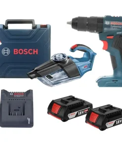 Combo Bosch 3 - Máy khoan động lực GSB 185-LI + Máy hút bụi GAS 18V-1 + 2 Pin 18V 2.0Ah & 1 Sạc