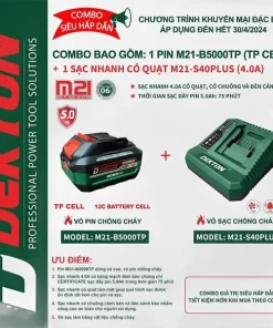 COMBO DEKTON PIN M21-B5000TP VÀ SẠC NHANH M21-S40PLUS
