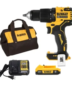 Combo Máy Khoan Pin Dewalt DCD709 + Pin DCB183-B1 20V-2.0Ah + Đế Sạc DCB1104-B1 + Túi N501179