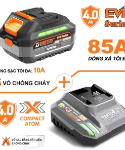 Combo Pin Sạc 21V Dekton 1 Pin 4.0Ah & 1 Sạc nhanh 4A (M21-B4015PRO+M21-S40CP)