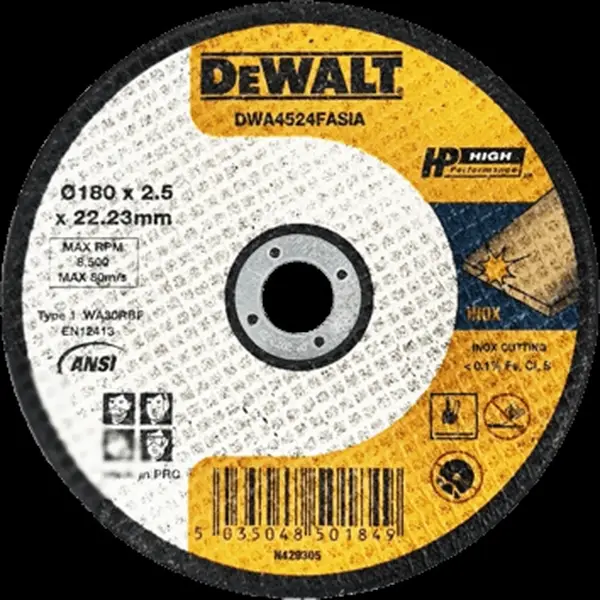 Đá cắt Inox 125 x 1.2mm Dewalt DWA8063SIA-B1