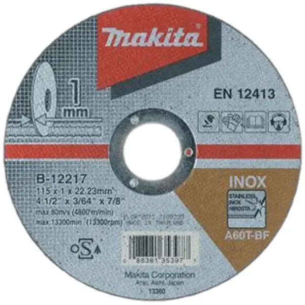 ĐÁ CẮT MỎNG 115X1.0X22 MAKITA B-12217