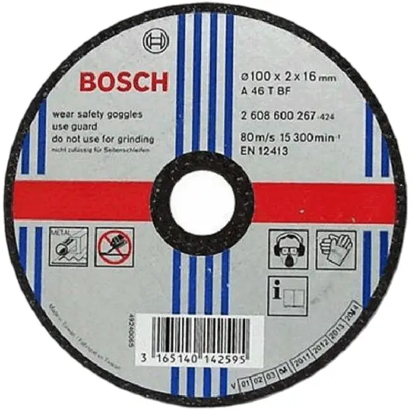 ĐÁ CẮT SẮT 100X2X16MM BOSCH 2608600267