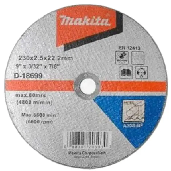 ĐÁ CẮT SẮT 230x2.5x22.23mm MAKITA D-18699