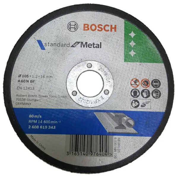 Đá cắt sắt Bosch 2608619343 (105x1.2x16mm)