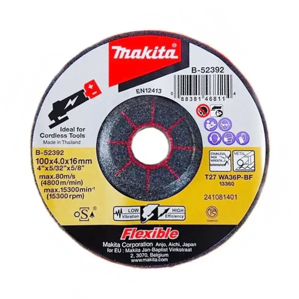Đá mài 100mm chuyên dụng máy mài pin Makita B-52392 (100x4.0x16mm)