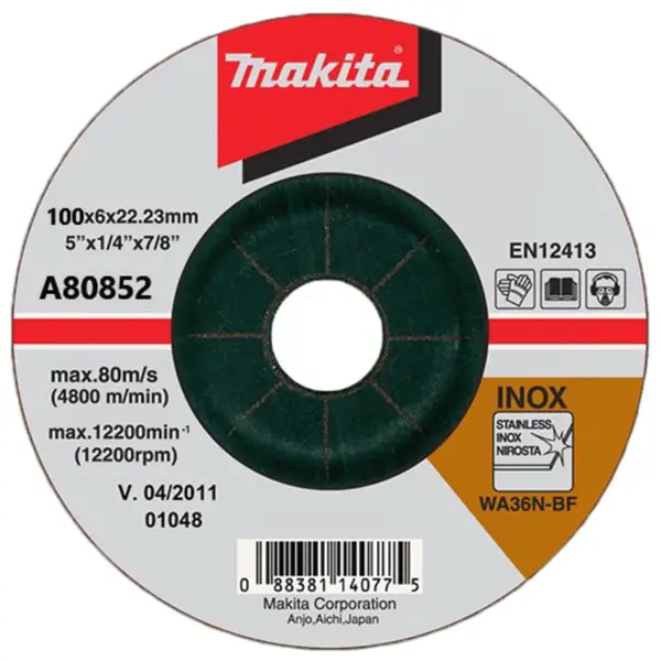 ĐÁ MÀI INOX MAKITA A-80852 100 X 6 X 16MM