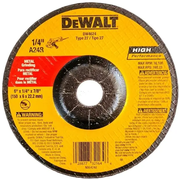 Đá mài sắt 125x6x22mm T27 Dewalt DW4543AIA-B1