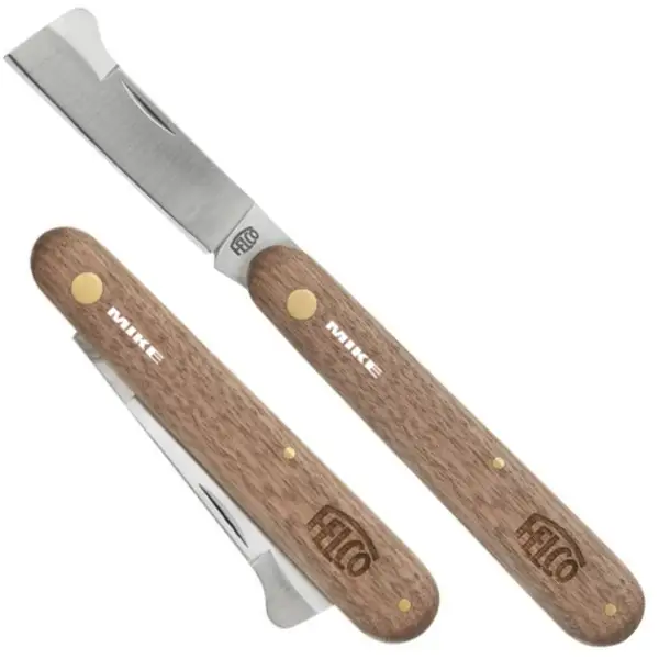 Dao chiết ghép cành FELCO 512 có lưỡi bóc vỏ, cán gỗ sx tại Ý