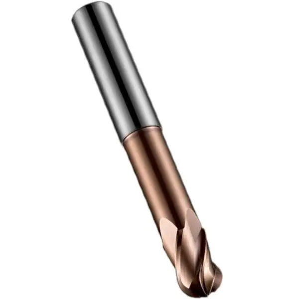 Dao Phay Cầu 4 Me Dài Carbide TiSiN Chạy Thép Tôi ~63HRC S535 Dormer