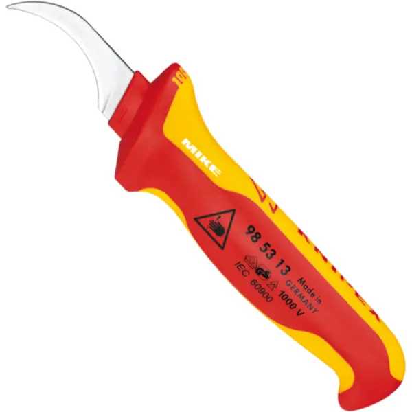 Dao rọc cáp móc cong Knipex 98 53 13 – cáp tiết diện quạt, VDE