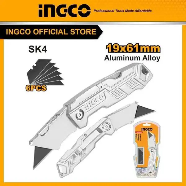 Dao Rọc Giấy Gấp Gọn 19X61Mm HUK6236 INGCO