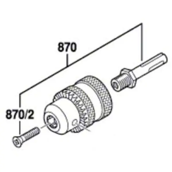 Đầu kẹp Dùng cho máy GSB 1300, GSB550 Model 1619PA1689
